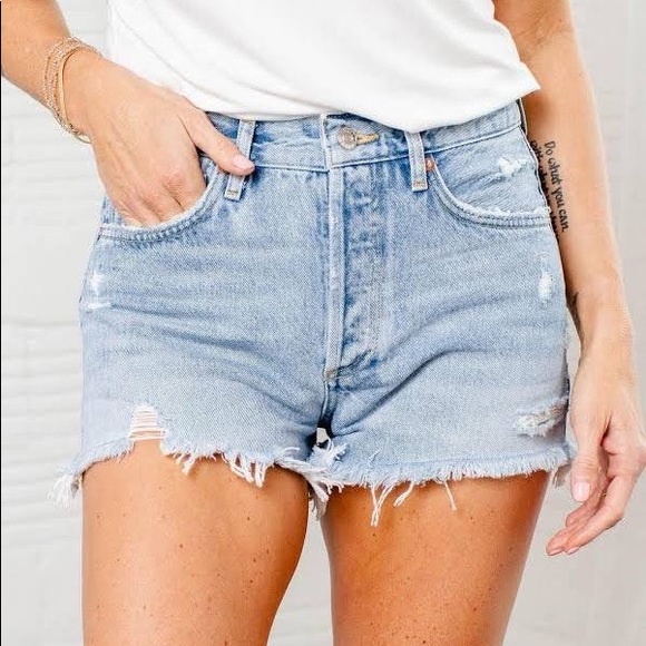 Agolde Parker Short in Swampmeet (24) - Picture 2 of 12